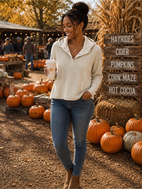 Columbia Sweaters - Columbia Cream Hooded Cowl Pullover Sweater